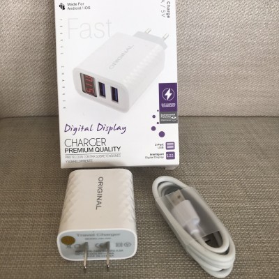 Bộ Sạc Original 3.1A - 2 Cổng Usb + đèn hiển thị Vol