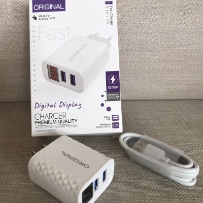 Bộ Sạc Original 3.1A - 2 Cổng Usb + đèn hiển thị Vol